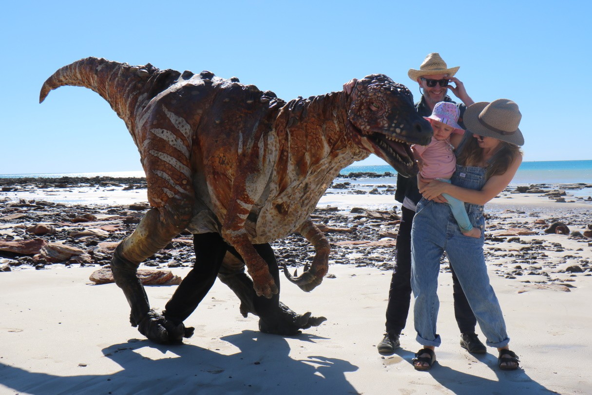 Broome beach dinosaur
