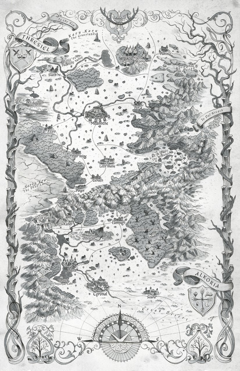 Black and white map.