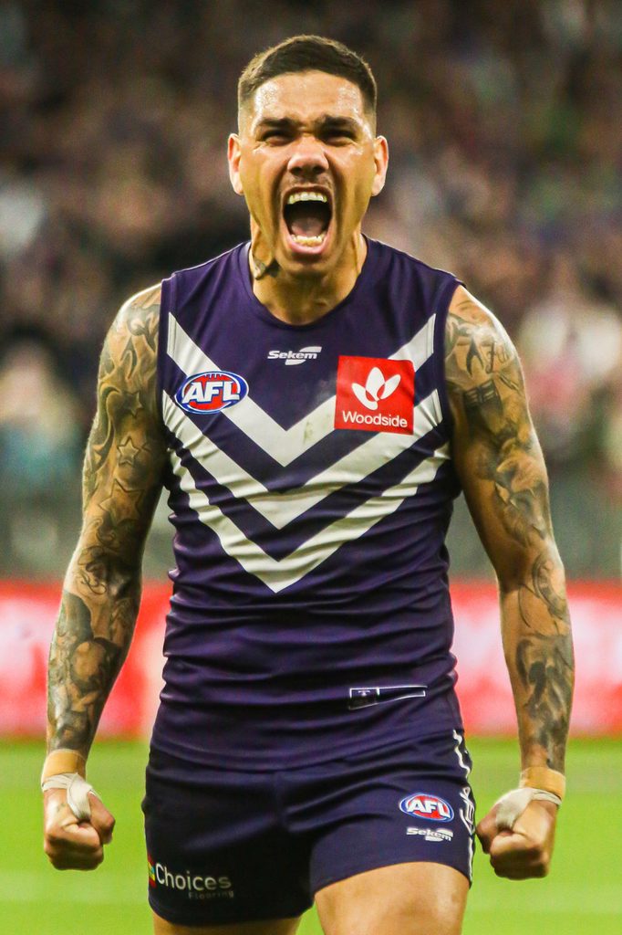 Michael Sonny Walters celebrates a trip to the elimination final taken in 2022, photo by Halim Mellick