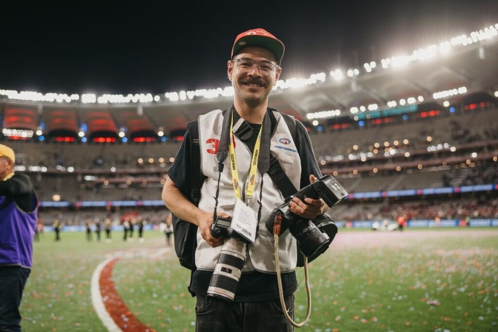 Halim Mellick at the 2021 AFL grand final. Photo by Jarred Seng.
