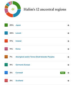 Halim’s DNA provided by Ancestry.com 